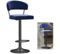 Hauteur réglables, Chaise Salle Manger à Cuisine pivotante avec Dos, chaises tabourets Bar en Velours s'adapter pour Le comptoir de l'île (1PS cm 31,5 Pouces)