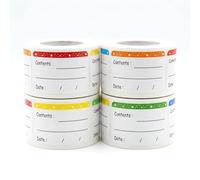 hautllaif Lot de 1 000 étiquettes autocollantes avec code couleur 50 x 25 mm, faciles à décoller et amovibles pour l'organisation de la cuisine