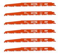 HAUTMEC HT0167-UK Lot de 6 lames de scie à bois pour scies alternatives, scies sauteuse et scies sabre 23 cm