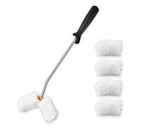 HAUTMEC Kit de rouleau de peinture intelligent avec cadre mini, couvertures en microfibre, poignée confortable pour tubes, formes de pièces, clôtures et meubles
