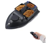 HauTour Bateau amorceur de 500 m avec télécommande, bateau amorceur de grande capacité de 2 kg avec entonnoir de charge, veilleuse LED, positionnement d'antennes et d'hélices, batterie de 5 200 mAh