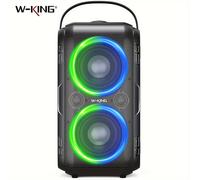 Hautréusportatifs de partie de W-KING 80W RMS Bluetooth sans fil Boombox/4 pilotes (2*4.04 en effet Woofer), grand haut-parleur de son de SpringdB énorme noir