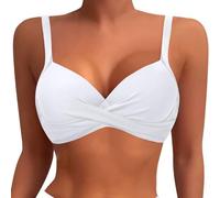 Hauts De Maillots Femme Maillot Bain Bandeau Brassière Push Up Menstruel Grande Taille Tankini Haut Brassiere Vintage Maillot'de Bikini pour Haute avec Armature Bustier Soutien Gorge Intégré Triangle