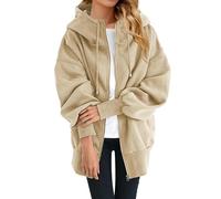 Hauts de sport pour femme à manches longues, cardigans pour femme - Pull léger en coton - Sweat à capuche élégant - Coupe confortable - T-shirt à manches longues - Sprotshit avec poches, Blanc., XXXL
