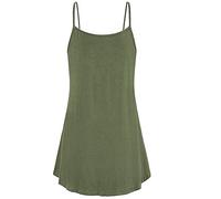 Hauts débardeurs d'été pour femmes à bretelles spaghetti, chemises de printemps sans manches, coupe ample, mignon et tendance, débardeur Y2K 2025, mode pour sortir, basique décontracté, vert militaire