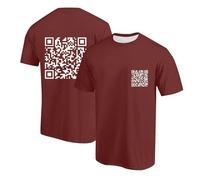 Hauts décontractés à code QR pour hommes, T-shirts d'été drôles à coupe ample 2025 T-shirts à col rond pour sortir, t-shirts habillés à manches courtes, t-shirt graphique mignon tendance personnalisé