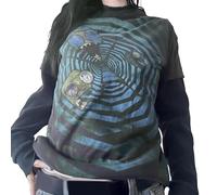 Hauts décontractés grande taille pour la vie quotidienne. Coupe ample, design confortable, parfait avec un jean pour le printemps, l'été Bijoux Femme Argent 925 Boucles d'oreilles, S, Polyester