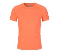 Hauts d'été athlétiques pour garçons à séchage rapide à manches courtes T-shirt de sport léger uni uni pour basket-ball, football, jogging, course à pied, vêtement de sport respirant, rouge pastèque