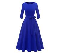 Hauts d'été décontractés pour le quotidien - Col rond avec couleur unie - Parfaitement combinables avec des talons pour des tenues élégantes - Idéal pour les temps chauds, bleu, XL