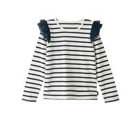 Hauts élégants pour filles pour toutes les occasions. T-shirts confortables et tendance à rayures pour un usage quotidien., Noir , 10-12 ans