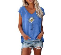 Hauts Femmes Grande Taille, Tendance Imprimée T Shirt Souple Comfy Été Col Ron Chemise Femme Manche Sport T-Shirts Short Taille Haute Femme Chemises et T-Shirts de Randonnée Femme Blouse Chimie