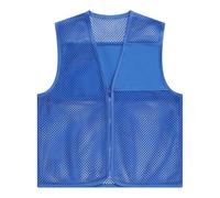 Hauts Grande Taille Pour Hommes Manches Longues Décontracté Adult Unisex Activity Vest Hollow Out Mesh Supermarket Vest Social Service Chemise De Fit Homme (Dark Blue, XXL)
