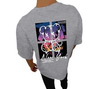 Hauts graphiques d'été pour hommes - T-shirt décontracté à manches courtes - Col rond - Manches courtes - Style western - Pour homme, gris, XXL