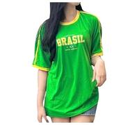 Hauts pour femmes Brésil Crop Top T-shirts T-shirt graphique pour femme Vintage années 90 Streetwear T-shirts débardeur pour femmes Ensemble débardeur pour femme, Z1 - Vert., M