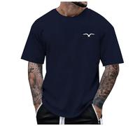 Hauts Sexy pour Hommes Manches Longues Taille Plus à Manches Courtes et col Rond Tee-Shirts en Coton Hommes