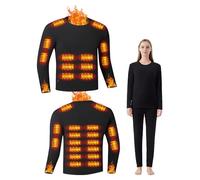 Hauts Thermiques Chauffants pour Femmes/USB/DC Interface température constante,Chauffage Intelligent à 26 Zones et 3 réglages de température,idéal pour Le Ski et la Course à Pied en Hiver (Femme-L)
