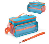 Hautton Sac de Transport pour Toniebox et Figurine Accessoires, Rangement Tonies Voyage pour Boîte à Musique, Sacoche Toniesbox Pochette Tonies Portable pour Enfant avec Bandoulière et Poignée -Bleu