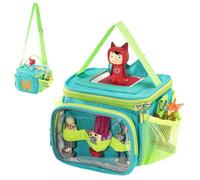 Hautton Sac Transport pour Toniebox et Figurine Accessoires, Sacoche Rangement Voyage Portable pour Boîte à Histoire et Musique pour Enfant avec Bandoulière et Poignée -Bleu Aquatique