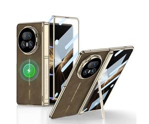 Hauw Coque pour Honor Magic V5,Coque de Téléphone en Cuir Antichoc Ultra - Mince Compatible avec Honor Magic V5,Marron