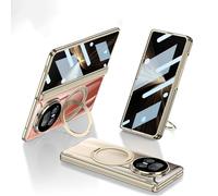 Hauw Coque pour Honor Magic V5,Coque de Téléphone Tout Compris Pliable Magnétique Antichoc Ultra Mince Compatible avec Honor Magic V5,Or 1