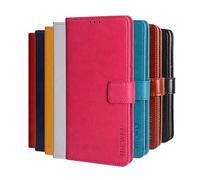 Hauw Coque pour Oppo A5x,Etui pour Téléphone Portable en Cuir PU avec Boucle Magnétique Compatible avec Oppo A5x,Rose Rouge