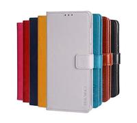 Hauw Coque pour Oppo A5x,Etui pour Téléphone Portable en Cuir PU avec Boucle Magnétique pour Oppo A5x,Blanc