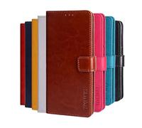 Hauw Coque pour Oppo A5x,Etui pour Téléphone Portable en Cuir PU avec Boucle Magnétique pour Oppo A5x,Marron