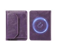 Hauw Porte-Cartes avec Bouton-Pression Magnétique et Aimants Puissants à L'arrière,Compatible avec Tous Les Téléphones,Violet 1