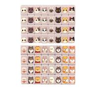 Hauwthg 65 Blocs De 24 mm Jeu De Seaside Style Escape Game De Style Mahjong Jeu Mahjong Chinois Seaside Escape Jeus Motif Drapeau Et Animaux Mahjongs pour Famille, Voyage, Réunion De Fête