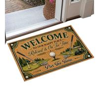 Hauwthg Paillasson de bienvenue 40 x 60 cm - Grand tapis de golf | Paillasson de bienvenue pour intérieur, salon, entrée, porche, ferme, appartement, club, fête, pendaison de crémaillère