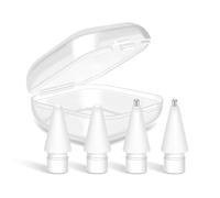HAUXGOGO Apple Pencil Nibs [4 pcs] Pointes de Remplacement pour iPencil Stylus 1st/2nd Generation, 2 Longueurs de Pointes différentes Pom Plus Résistant à l'usure