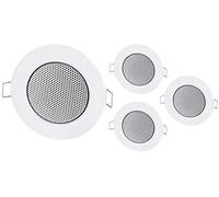 HAVA Lot de 4 haut-parleurs encastrables entièrement en métal, design halogène, 60 mm
