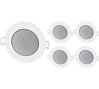 Hava Lot de 5 haut-parleurs encastrables mini en métal design halogène, blanc