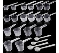 HavaCue 22 Pcs Cuillere Doseuse Transparentes, Cuillère Doseuse Gramme 1 2 4 5 10 15 20 25 30 35 50g, Mesureur Protéine Poudre Café, Scoop Whey pour Lait en Poudre, Lessive Poudre