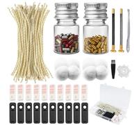 HavaCue Kit Zippo de Réparation Universel de Briquet, Ensemble D'accessoires pour Briquet à Essence, 200 Pierres à Feu, 50 Mèches, 10 Joints, 10 Feutre, 10 Cotons, 2 Ressort, Brosse, Tournevis