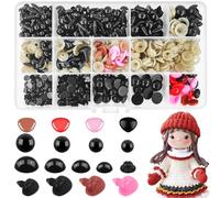 HavaCue Lot de 320 Yeux de Securite Amigurumi 6-12mm Amigurumi Kit Noir Yeux Securite Amigurumi Plastique Yeux de Sécurité Amigurumi Crochet Animal Doll Poupée Jouets Bricolage Artisanat