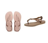 Havaianas 4000039 femme Sandale plate, Ballet Rose/Golden Blush, 20 EU Luna Femme, Rose Gold/Rose Gold, 37/38