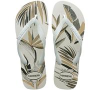 Havaianas Garçon Aloha Tongues, White/White/Green Olive, 43/44