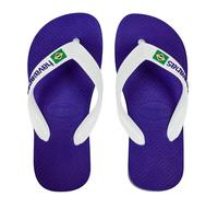 Tongs enfant Brasil logo HAVAÏANAS marine/weiß 31/32