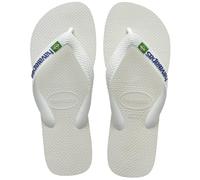 Havaianas Brasil Logo (Mini Me) Mixte Enfant Tongs, Blanc, 27/28 EU