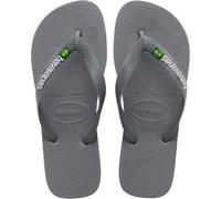 Havaianas - Brasil Logo, Tongs Iconiques, Confortables et Durables, Lanières avec le Drapeau du Brésil et Semelle Antidérapante aux Bandes Colorées, Adultes Unisexe