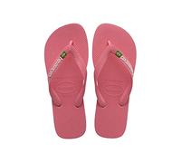 Havaianas - Brasil Logo, Tongs Iconiques, Confortables et Durables, Lanières avec le Drapeau du Brésil et Semelle Antidérapante aux Bandes Colorées, Adultes Unisexe