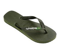 Havaianas - Brasil Logo, Tongs Iconiques, Confortables et Durables, Lanières avec le Drapeau du Brésil et Semelle Antidérapante aux Bandes Colorées, Adultes Unisexe