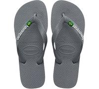 Havaianas - Brasil Logo, Tongs Iconiques, Confortables et Durables, Lanières avec le Drapeau du Brésil et Semelle Antidérapante aux Bandes Colorées, Adultes Unisexe