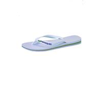 Havaianas - Brasil Logo, Tongs Iconiques, Confortables et Durables, Lanières avec le Drapeau du Brésil et Semelle Antidérapante aux Bandes Colorées, Adultes Unisexe