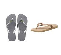 Havaianas Brasil Mix Unisex Tongs, Gris/Blanc/Blanc, 39/40 EU Femme Tongs, Rose Or, 39/40 EU