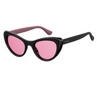 Havaianas Femme Havaianas CONCHAS 807/U1 Lunettes de soleil Plastique Noir Rose Cat Eye Normale