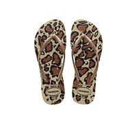 Havaianas Fille Slim Animals (Mini Me) Tongs, Gris Sable Or Rose, 37/38 EU