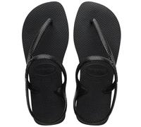 Havaianas - Flash Urban, Sandales Confortables, Élégantes et Polyvalentes, Fermeture à la Cheville, Lanières Métallisées Croisées, Femme, NOIR,39/40 EU