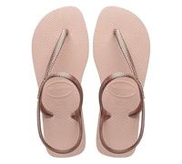 Havaianas - Flash Urban, Sandales Confortables, Élégantes et Polyvalentes, Fermeture à la Cheville, Lanières Métallisées Croisées, Femme, Ballet Rose Golden Blush, 37/38 EU